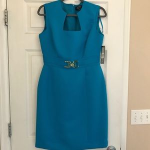 Tahari Blue Professional Interview Work Dress